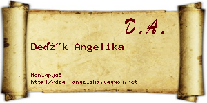 Deák Angelika névjegykártya