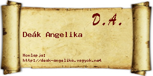Deák Angelika névjegykártya