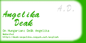 angelika deak business card