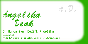 angelika deak business card